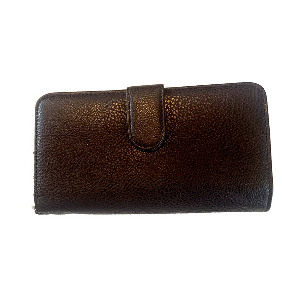 Sofia Bellina Brown Leather Wristlet Wallet Supple Leather Multi Slot & Pocket - Picture 2 of 11